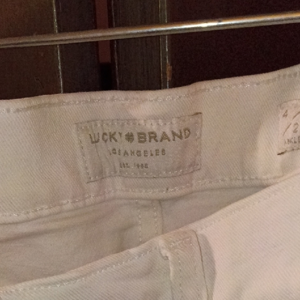 Lucky Brand High-Rise White Button-Fly Jeans - Picture 2 of 8